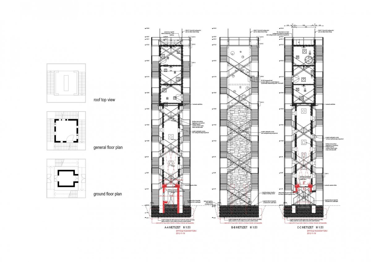 sections and floor plans